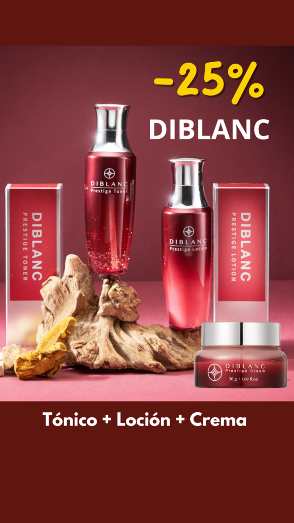 DIBLANC <br> RUTINA BÁSICA<br> TÓNICO+LOCIÓN+ <br> HIDRATANTE