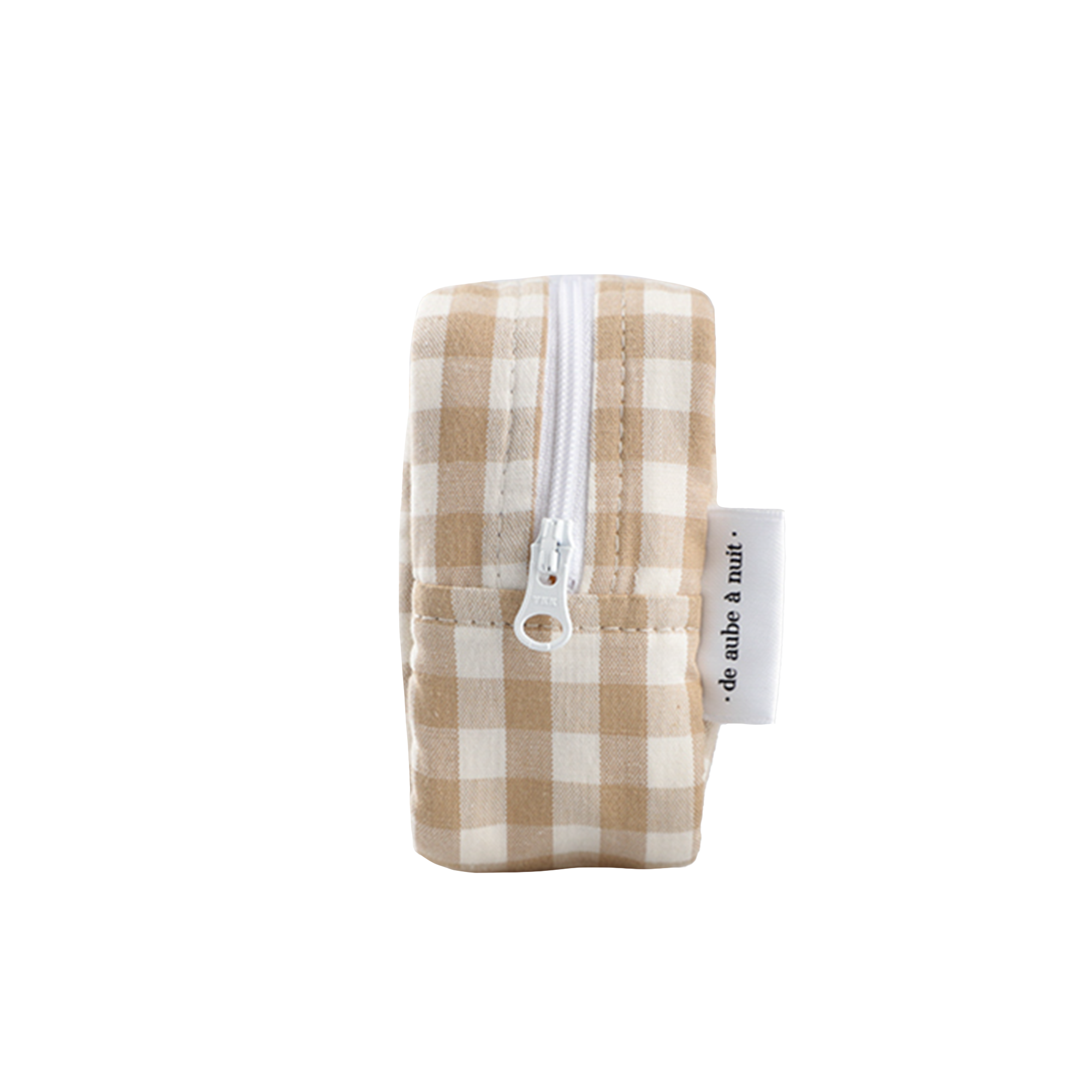 AUBENUIT <br> MINI NECESER <br> SQUARE ZIP POUCH <br> MOD: BEIGE - Imagen 3