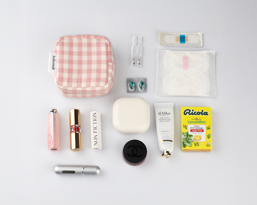 AUBENUIT <br> MINI NECESER <br> SQUARE ZIP POUCH <br> MOD: PINK - Imagen 6